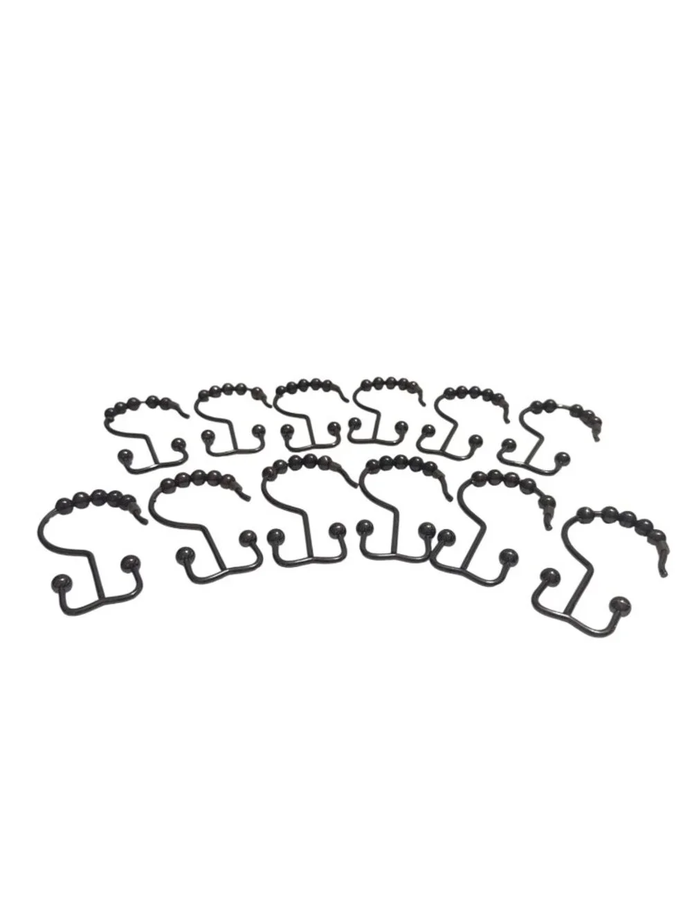 Shower Curtain Rings Double Glide Rustproof Bronze Set Of 12 Smooth Bead Design